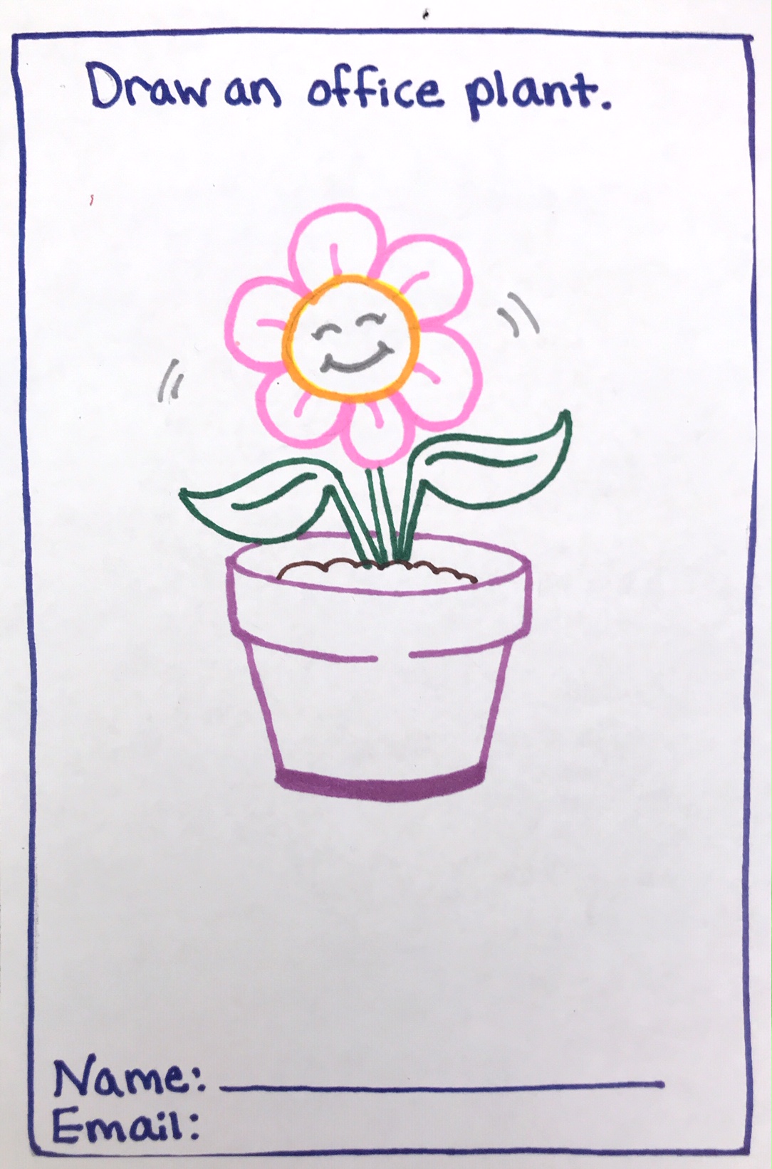 Smiling flower in pot, Municipal Restored, 2018