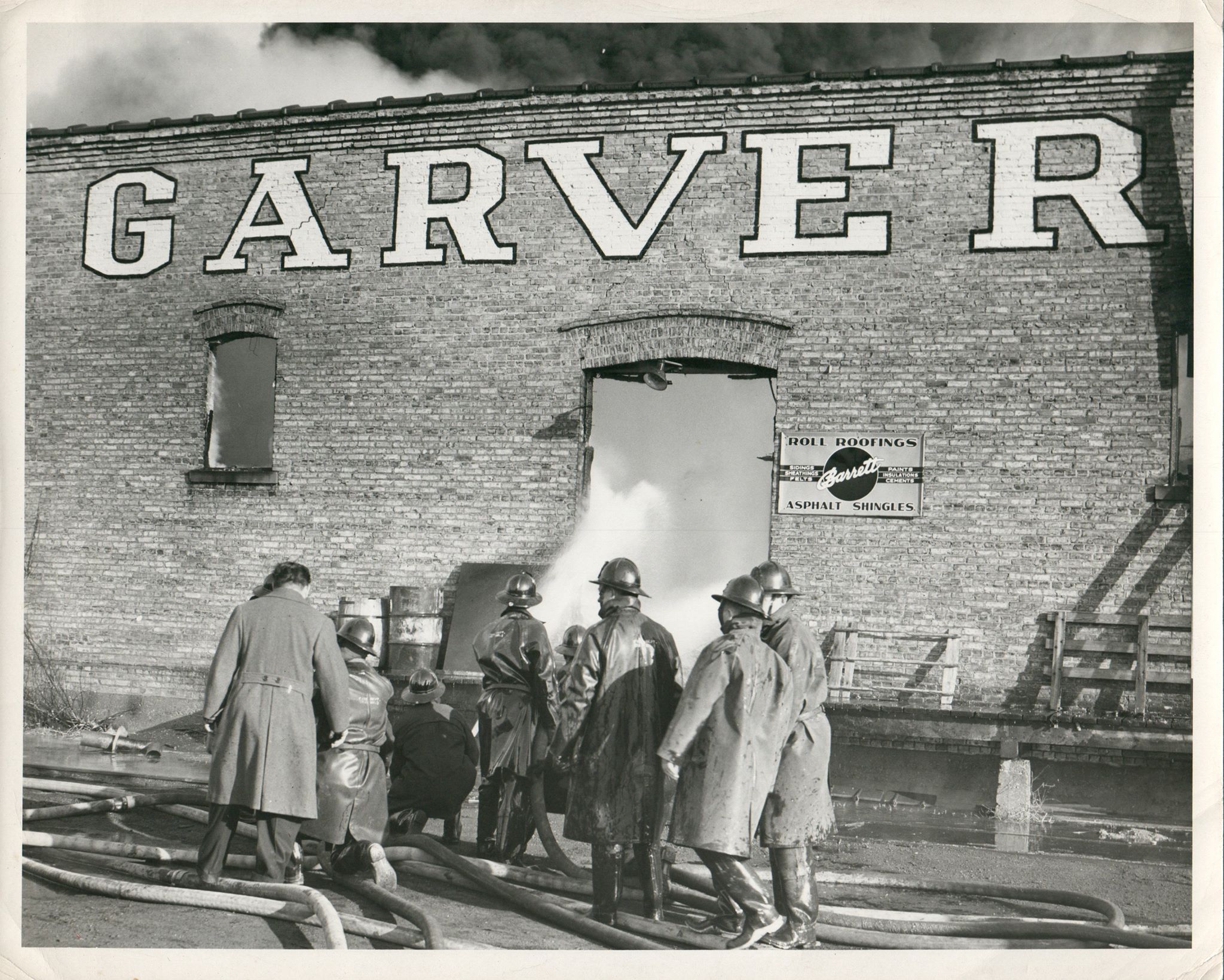 Fire at Garver Feed Mill, 1946