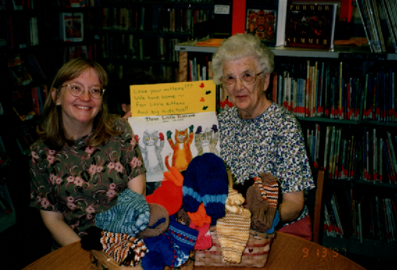 Photo of Chris Wagner with Florentina Richards, The Mitten Lady, 1997