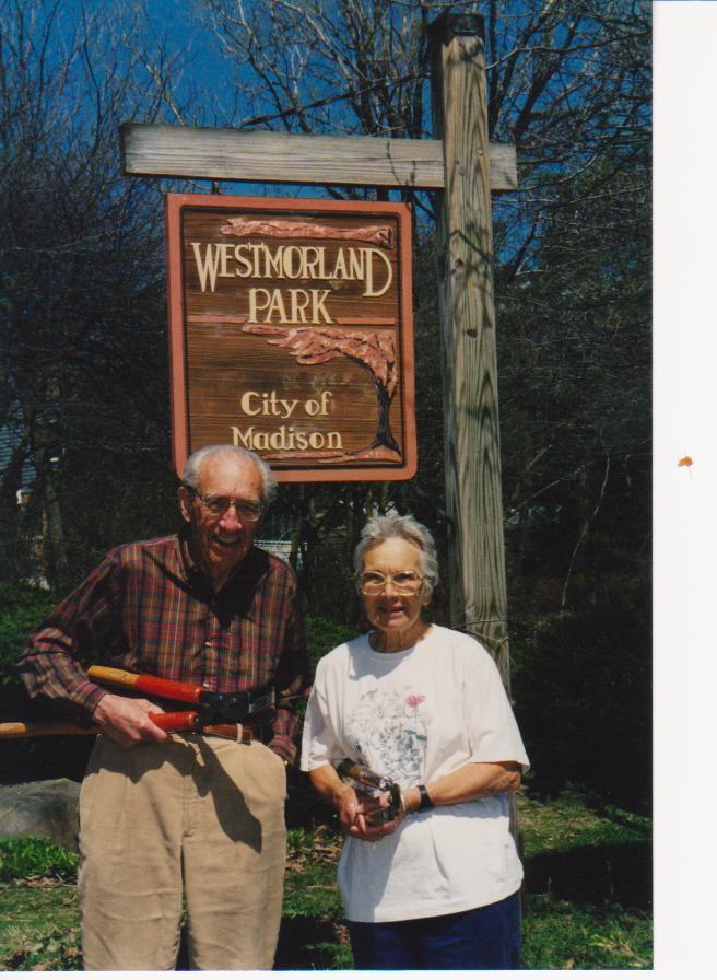 Jerry and Ronny Saeman, Westmorland Park cleanup, 1998 Jerry and Ronny Saeman, Westmorland Park cleanup, 1998