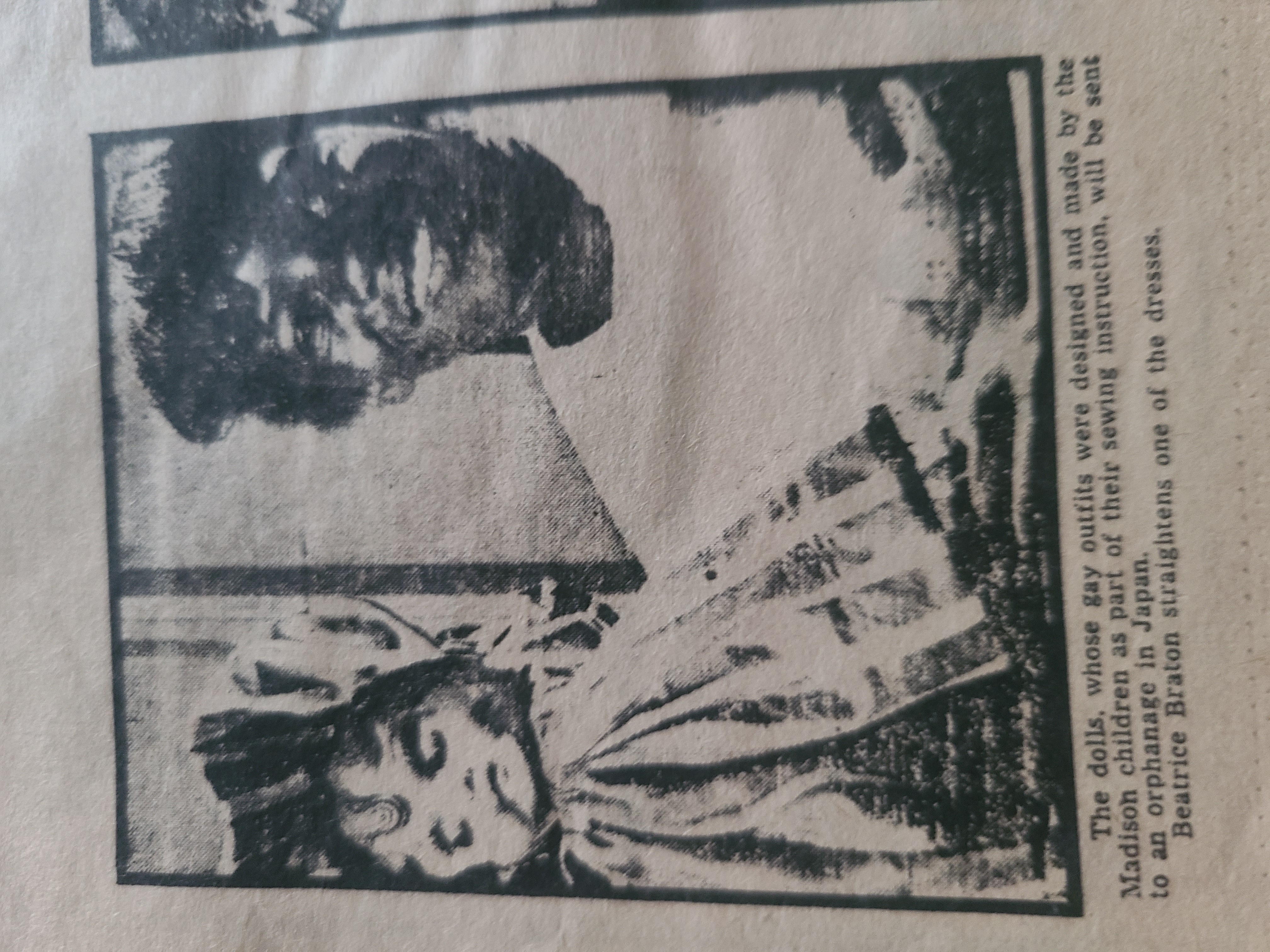 Newspaper clipping featuring Beatrice Chatman and handmade doll Newspaper clipping featuring Beatrice Chatman and handmade doll