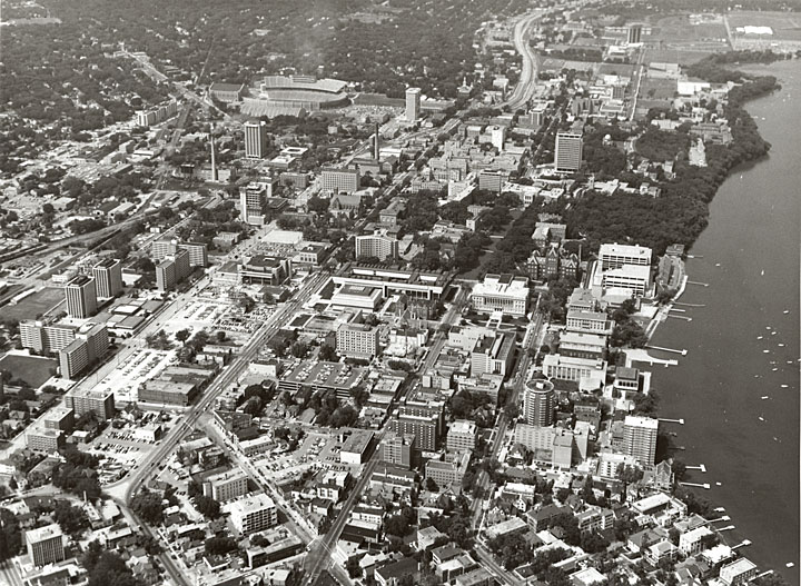 Aerial view of University of Wisconsin-Madison