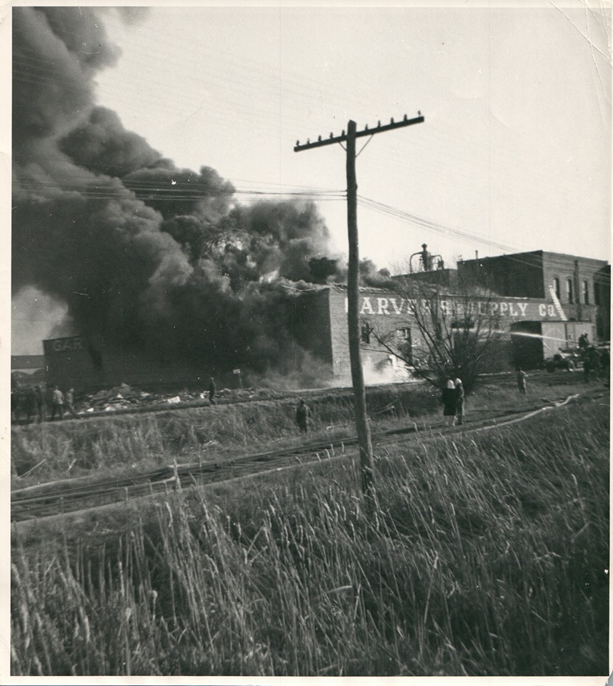 Fire at Garver Feed Mill, 1946 Fire at Garver Feed Mill, 1946