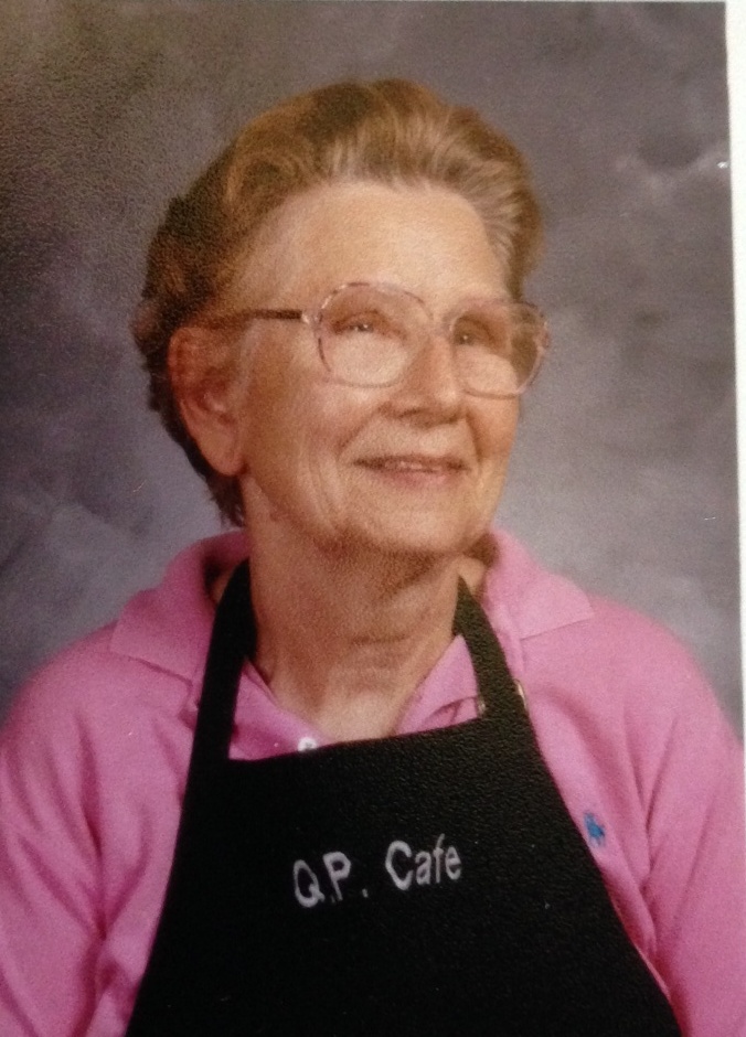 Mary Miller, Queen of Peace School hot lunch program staff, 2000