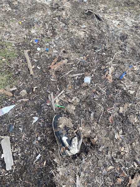 Garbage at Olbrich Park, Madison, 2020