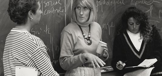Beverly Flanigan with students, 1993