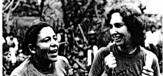 María Ofelia Navarrete (María Chichilco) and Mary Kay Baum, El Salvador, 1986