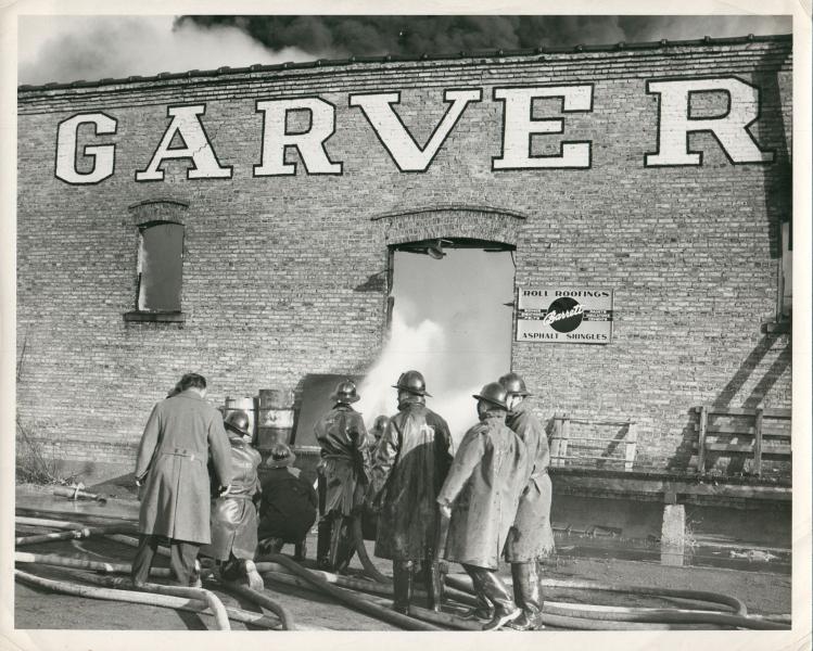 Fire at Garver Feed Mill, 1946