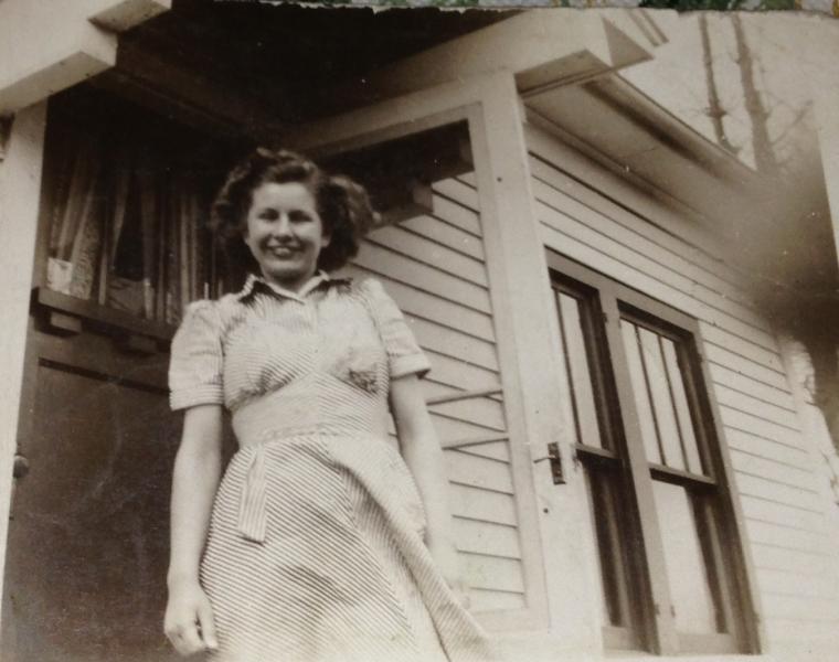 Mary Miller at home, ca. 1950s
