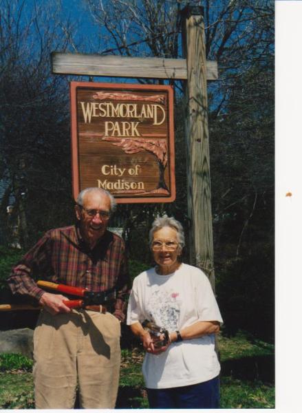 Jerry and Ronny Saeman, Westmorland Park cleanup, 1998