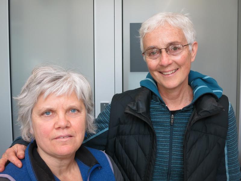 Photograph of Barb Lanser and Laura Berger, Municipal Restored, 2018
