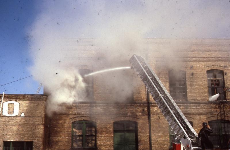 Fire at Garver Feed Mill, 1964