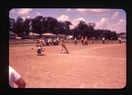 Summer ballgame at Midvale School, 1950s