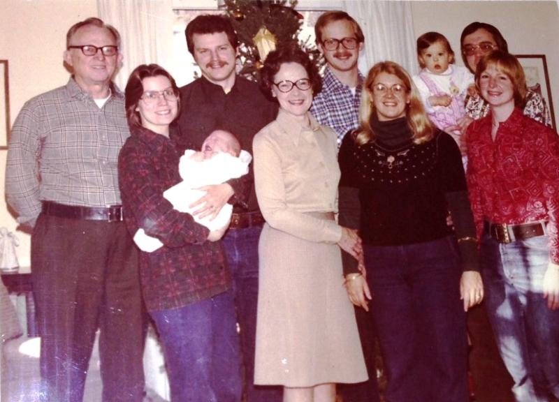 Skowlund family, Christmas Day 1977