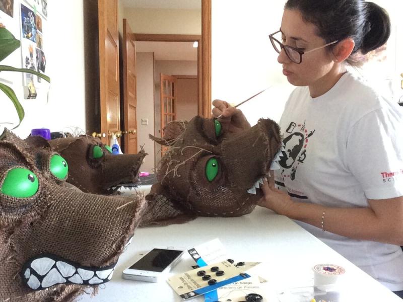 Photo of Monica Cliff, mask design, Madison, 2018