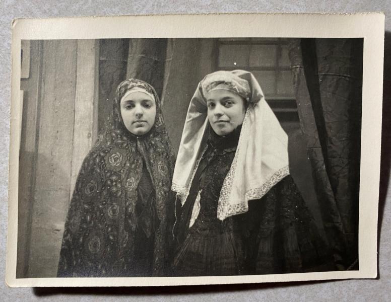 Estelle Sweet and Anita Roszansky performing in “Yiddish King Lear,” Madison, 1938