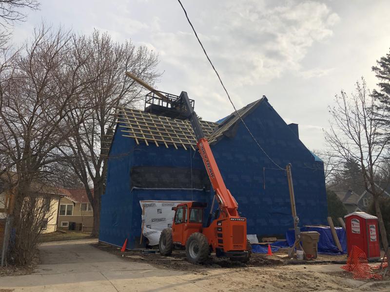 Construction site, VR Construction, Madison, ca 2020